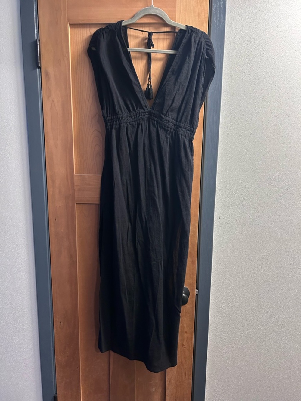 Black pool cover up dress